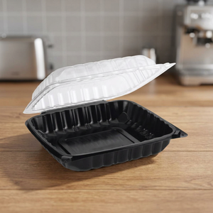 Bandeja de Plástico Negra para Alimentos XDJ, Contenedor Desechable Rectangular de PP, XDJ-LBPPJ-91 - Product Image 3