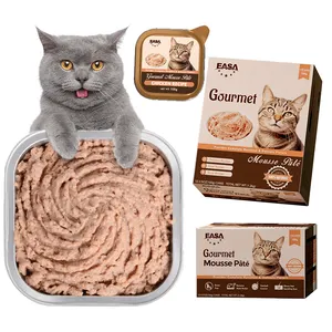 EASA-Aliments Humides pour Chat, Assortiments Nutritifs pour Estomac Sensible, Poulet, Boeuf, Thon