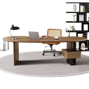 Escritorio Moderno Minimalista de Madera Maciza con Cajón, Conjunto de Muebles de Oficina para Estudio, Uso Doméstico y Comercial - Product Image 5