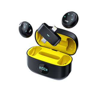 K31 Button Magnetic <b>Wireless</b> Lavalier <b>Microphone</b> Clip On For Mobile Phone Noise Reduction Recording Live Streaming - Product Image 1