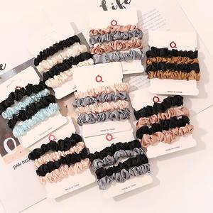 Juego de 4 coleteros de satén con tarjeta de embalaje, banda elástica para el pelo, sujeta coletas - Product Image 6