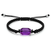 Bracelet urne funéraire en acrylique avec corde tressée, ouvrable pour urnes d'animaux de compagnie