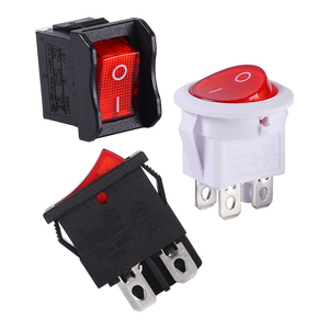 Interruptor Rocker <span class=keywords><strong>LED</strong></span> LECI RS601C 220v com Conector de Cobre Vermelho Verde Azul Amarelo para Conexão de Tomada Elétrica - Product Image 2