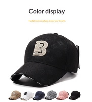 Gorra de Béisbol Unisex Estilo Coreano, Transpirable, con Protección Solar, Letras Bordadas a Mano, Estampado Moderno, Ajustable