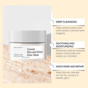 Masque d'argile hydratant au miel et au riz, nourrit en profondeur, exfolie les peaux mortes, équilibre le sébum, peaux sèches et mixtes, 150g - Product Image 5