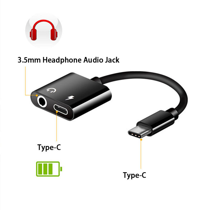 Adattore Jack 3,5 Usb C Adattatore USB-C A Doppio Jack 3.5mm - Per Cuffie E Microfono Auricolari Usb C Adattatore Jack Usb C - Foto 12