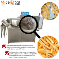 Friteuse industrielle à gaz grande capacité avec filtration automatique de l'huile pour la transformation des aliments frits