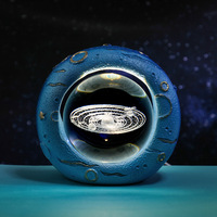 Étoile Océan 3D Boule De Cristal Sculptée Veilleuse USB Rechargeable Atmosphère Décoration Cristal Lune Saturne Boule De Cristal Solaire