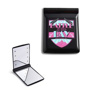 Customized Rectangle Black ABS Plastic UV Printing Foldable <b>Led</b> <b>Makeup</b> Cosmetic <b>Mirror</b> - Product Image 1