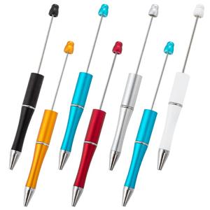 Hot Sale Add a Bead Jewelry Ball Pen Decorative Beaded Gift Pen Beadable Plastic Ballpoint DIY Pen