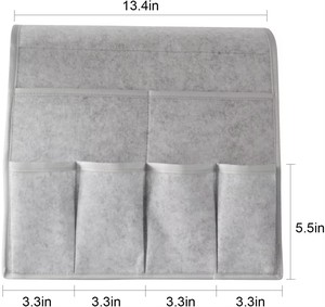 Organisateur de accoudoir de canapé le plus vendu, porte-accessoires pour fauteuil avec 6 poches pour magazines, livres, télécommande de télévision, téléphone portable - Product Image 3