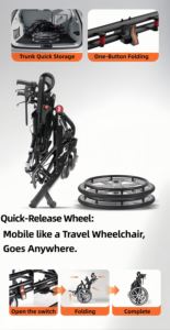 Silla de ruedas reclinable ultraligera de aleación de aluminio para ancianos discapacitados diseño plegable suministros de terapia de rehabilitación - Product Image 6