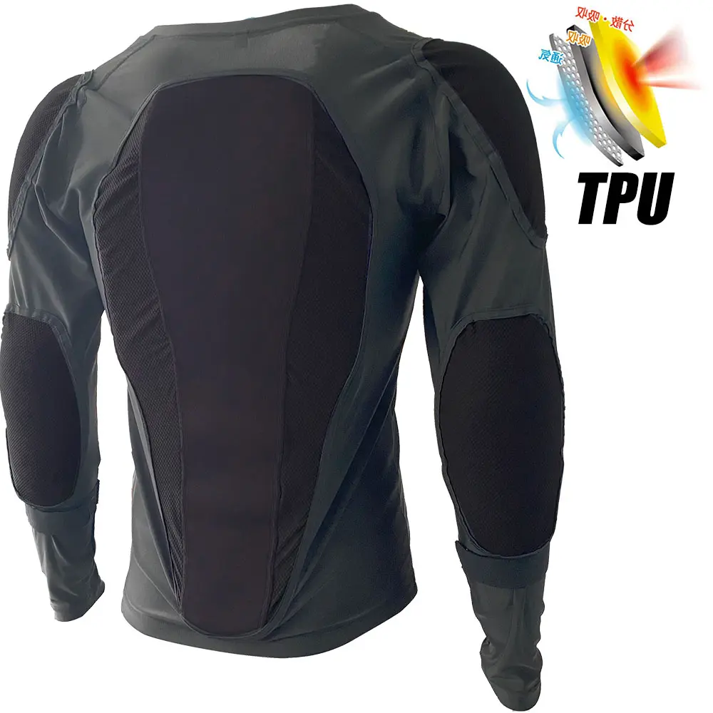 Protetor de peito e parte traseira tpu, camisa de impacto para mountain bike e esqui, proteção para snowboard e ski