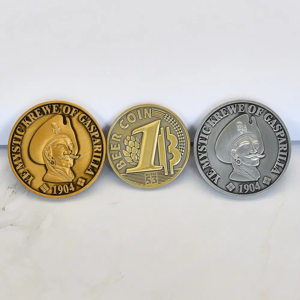 Moeda comemorativa personalizada de metal 3d com estampagem promocional, moeda antiga do Paquistão