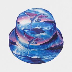 Sombrero de Pescador Reversible con Diseño de Delfín y Graffiti, Estilo Europeo Americano, para Playa, Vacaciones, Pesca, Protección Solar para Hombre - Product Image 6