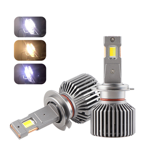 Ampoules de phares LED 3 couleurs 120W pour voiture H1 H3 H4 H7 H11 9005 9006, phare LED tricolore pour 3000K 4300K 6500K - Product Image 4