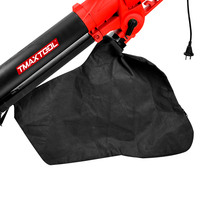Souffleur à feuilles électrique 3500W TMAXTOOL avec sac de collecte 30L, broyeur de jardin, souffleur d'air pour le nettoyage des pelouses