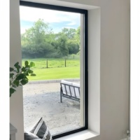 Fenêtre fixe à cadre en aluminium moderne personnalisée grande vue panoramique en aluminium fixe verre feuilleté trempé vente d'écran pliant