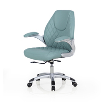 Chaise de client pour salon de manucure et pédicure Kangmei, en cuir synthétique, hauteur réglable, structure métallique, siège rotatif, accoudoirs fixes