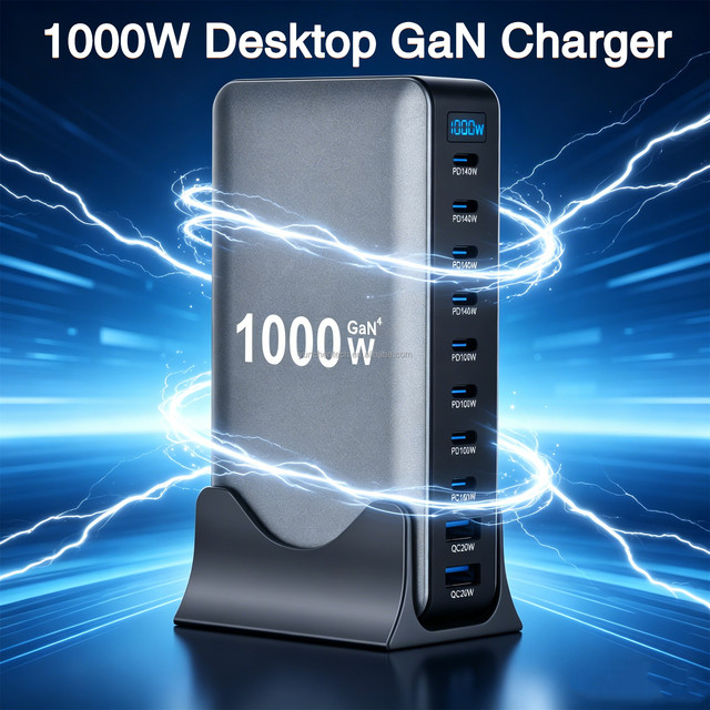 Wholesale Multifunctional 10 Port EU UK USA AU Plug for Laptop Tablet USB Charger Adapter 1000W GaN 8C2A Desk Accessories Office