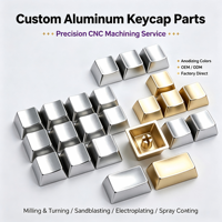 Claviers mécaniques personnalisés en aluminium et acier inoxydable, usinés CNC et EDM, avec motifs gravés sur mesure, OEM et ODM.