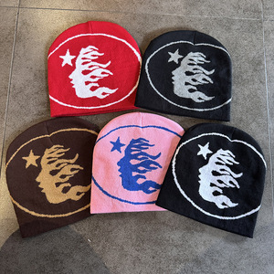 Bonnets Hip-Hop American Star personnalisés, broderie 3D, 100% acrylique, <span class=keywords><strong>bonnet</strong></span> chaud à enfiler, couleurs contrastées, hommes femmes - Product Image 1