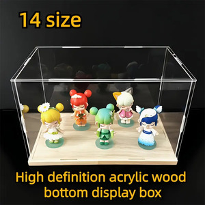<span class=keywords><strong>Vitrine</strong></span> en acrylique transparent avec base en bois Assembler une <span class=keywords><strong>vitrine</strong></span> de protection de support de boîte en acrylique pour <span class=keywords><strong>Figurines</strong></span> de souvenirs de collection - Product Image 4