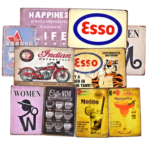 Café Mojito mujeres inflamable 3D en relieve retro cerveza cartel pared decoración bar pub coche metal estaño signos hogar Metal signo - Product Image 1