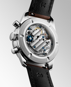 Mens Automatic Chronograph Watch with Luminous Markers Rotating Bezel and Genuine Leather Strap for Daily and Formal Longinesing - Product Image 3