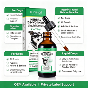 Gouttes liquides vermifuges à base de plantes pour chiens, favorisant le bien-être digestif, probiotique liquide à base de plantes, service OEM de marque privée - Product Image 2