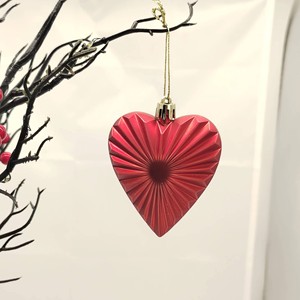 Valentinstag Exklusiv: Einfacher Plastik-Herzkranz als Hängedekoration, 8 Stück Unregelmäßige Herzen, Romantisches Datum, Familien-Ornament - Product Image 3