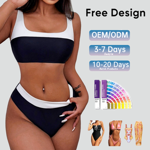 Conjuntos <span class=keywords><strong>De</strong></span> Bikini <span class=keywords><strong>De</strong></span> cintura alta para mujer, traje <span class=keywords><strong>De</strong></span> baño personalizado, trajes <span class=keywords><strong>De</strong></span> baño recortados <span class=keywords><strong>De</strong></span> dos piezas, Biquinis Perto <span class=keywords><strong>De</strong></span> <span class=keywords><strong>Mimi</strong></span> - Product Image 2