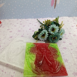 Moldes de fundición de resina hechos a mano para adornos decorativos DIY estilo Ins herramientas de escritorio de silicona molde de Papá Noel - Product Image 1