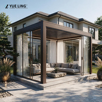 Pergola de jardin extérieure en aluminium à toit à persiennes, sur mesure, pour les constructeurs et les entrepreneurs du secteur commercial, pergola de cour