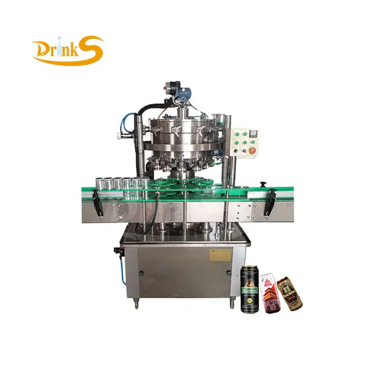 Linear Automatic Small Aluminum Can Filling Machine For Carbonated Beverage