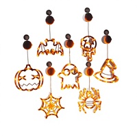 Lampes décoratives LED d'Halloween en PC, style abstrait, ornements de maison, lampes à ventouse pour créer une ambiance festive