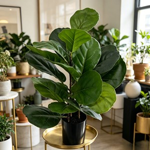Wholesale Fiddle-leaf fig <b>Tree</b> – Large Potted Faux Green Plant for Home Office Décor - Product Image 3
