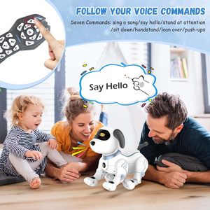 Robot Perro Inteligente con Sensor Táctil Infrarrojo y Programación IA, Control Remoto de 10m, Juguete Educativo de Plástico para Niños con Ruedas Mecanum - Product Image 2