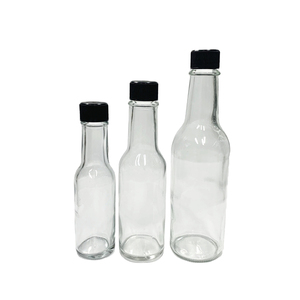 Bouteille en <span class=keywords><strong>Verre</strong></span> Woozy de 150 ml (5 oz) <span class=keywords><strong>pour</strong></span> Sauce Piquante avec Bouchon à Vis Anti-Fuite et Goutteur - Product Image 1