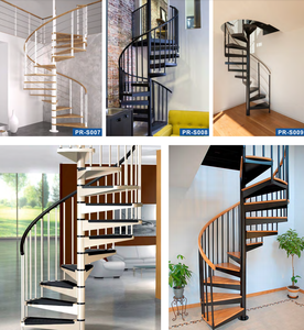 <span class=keywords><strong>Escalier</strong></span> en colimaçon Design moderne Métal moulé Nouveau design Structure en acier inoxydable Verre d'<span class=keywords><strong>occasion</strong></span> en vente - Product Image 5