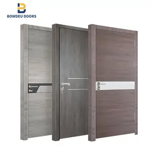 Simple Solid Oak Composite Wooden Internal WPC Door interior room insect prevention and water resistant wpc wood door