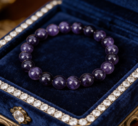 Bracelet ajustable unisexe en perles élastiques avec pierre dragon violette en forme de boule pour mariage – En stock, vente en gros