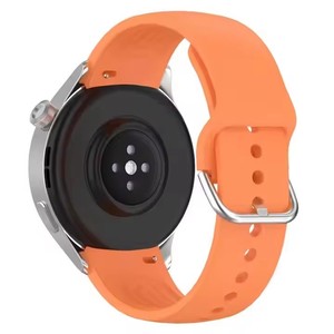 สายรัดข้อมืออัจฉริยะทำจากยางสำหรับนาฬิกา Xiaomi S1สายนาฬิกาข้อมือ S2โปร22มม. หัวเว่ย22มม. สีบริสุทธิ์สายนาฬิกาซิลิโคน - Product Image 3