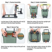 Sac isotherme mobile sur roulettes, sac de transport alimentaire isolé, sac thermique non tissé avec doublure en aluminium pour la restauration