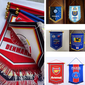 Bandiera della partita bandiera del tifoso bandiera decorativa della squadra di calcio Logo personalizzato stampato su due lati 100% poliestere satinato impermeabile - Product Image 5