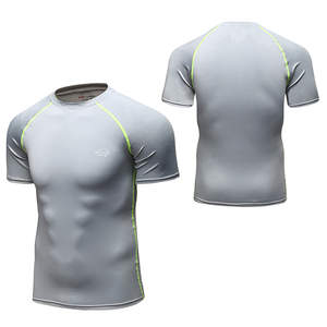 90% poliéster y 10% spamdex Cody Lundin <span class=keywords><strong>super</strong></span> confort de músculo hombres deportes de compresión de gimnasio t camisa - Product Image 6