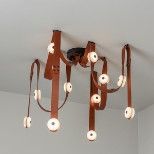 Italian Minimalist Belt Design Chandelier Multi Head Led Light E27 Switch Control For Living Room Loft Villa Stairwell Dining - Product Image 1