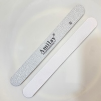 Lime à ongles jetable à usage unique, à grain zébré, droite, en papier de verre, pour le soin des ongles, avec logo personnalisé professionnel