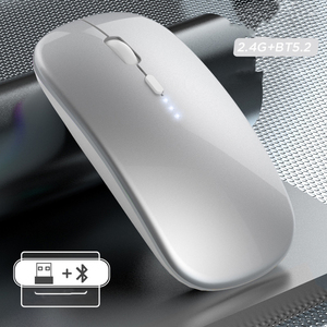 Nouveau modèle de souris sans fil double mode 2.4G rechargeable avec rétroéclairage RVB optique USB pour droitiers, en stock, pour ordinateur <span class=keywords><strong>portable</strong></span> et usage bureautique - Product Image 3