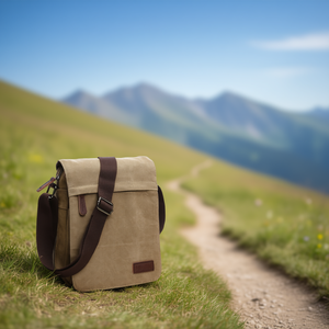 Oem Odm <b>Mens</b> Canvas Crossbody <b>Bag</b> 8 Inch Vintage Portable For Travel Outdoor Hiking <b>Work</b> Sports - Product Image 2